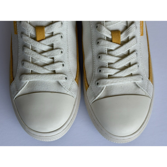 TORY BURCH Classic‎ Court Canvas Sneaker Ivory Canvas/Curry Yellow Size 9M EUC - Picture 6 of 15